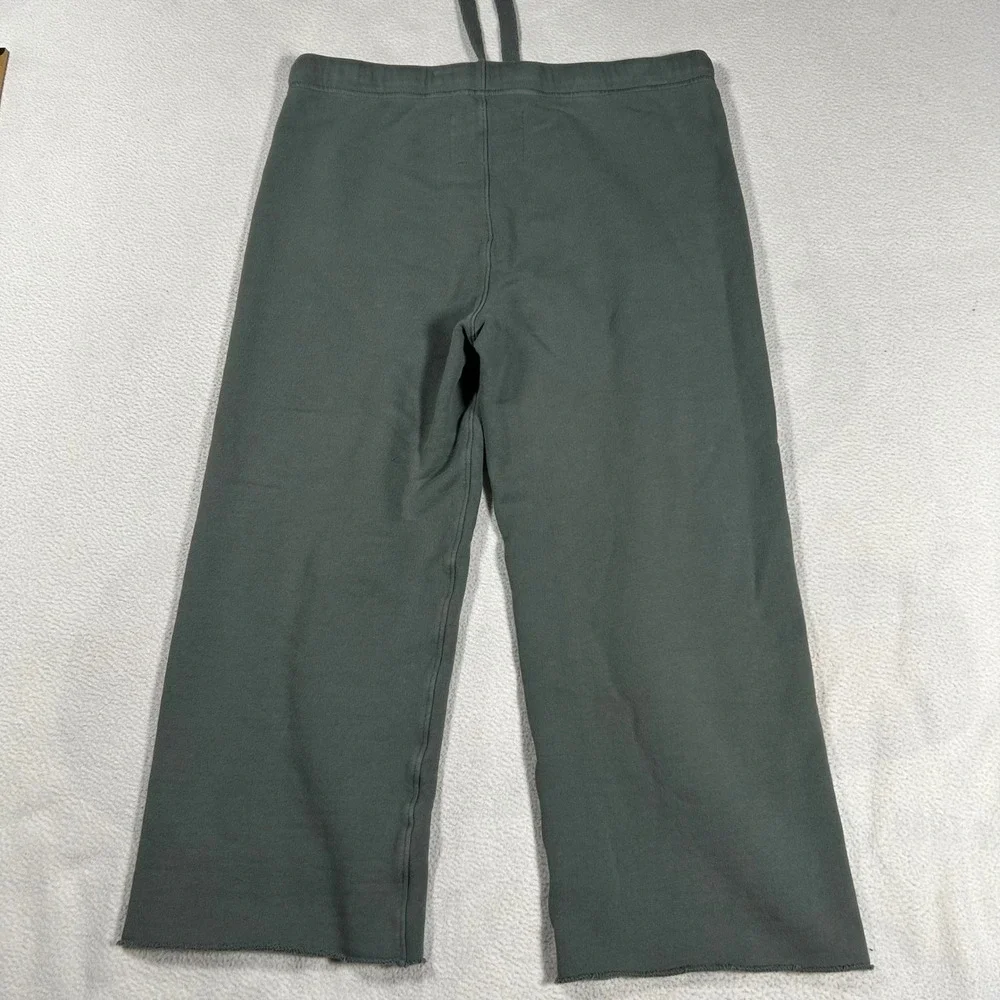 Frank & Eileen Catherine Favorite Sweatpants Womes Medium Green Wide Leg Crop